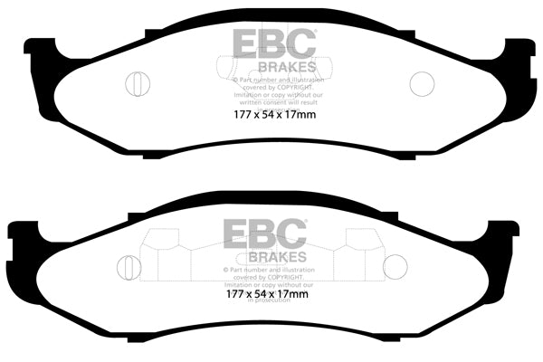 EBC Greenstuff 6000 Series Truck and SUV Brake Pad Set (DP61255