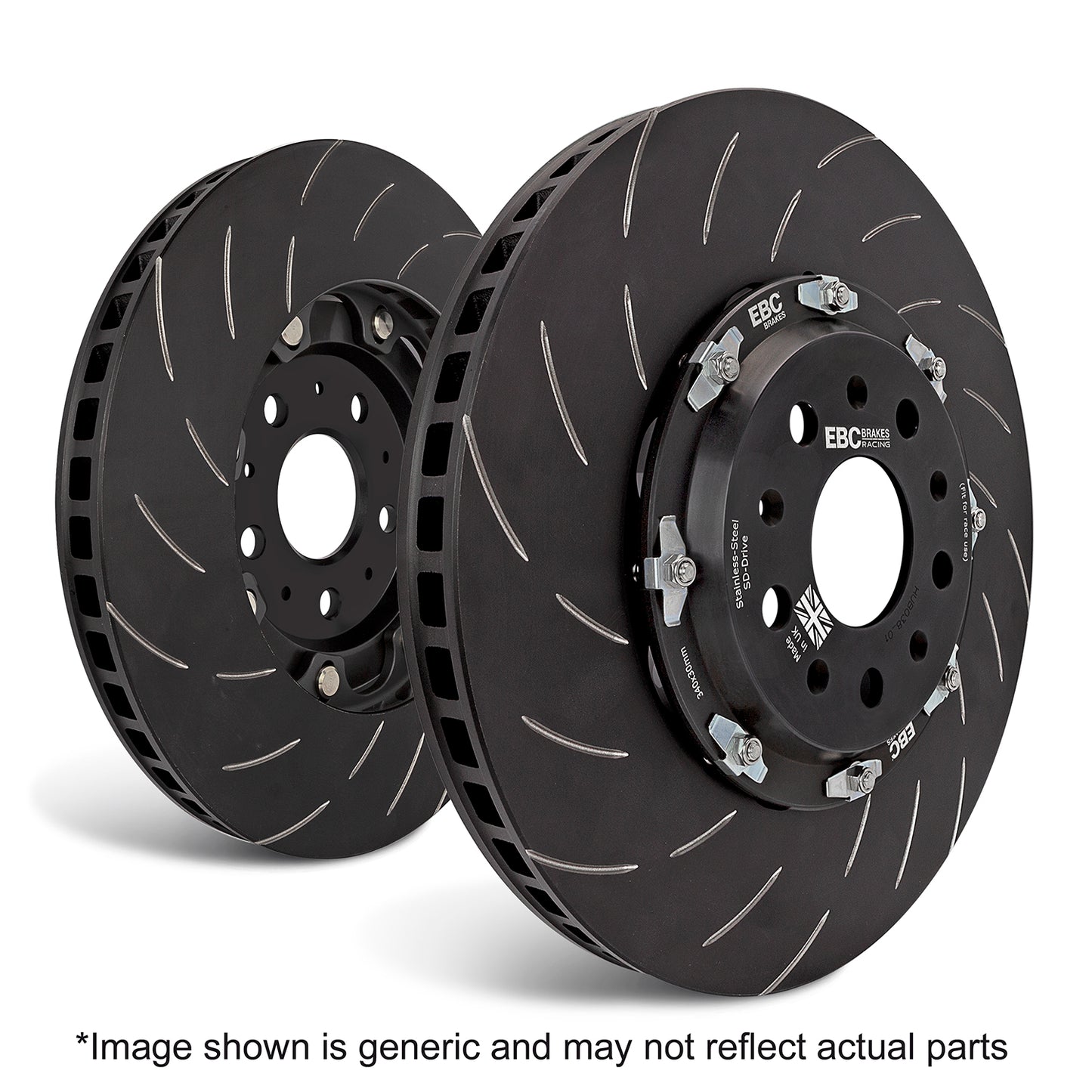 Pad & 2pc Disc Kit FULL VEHICLE 2pc disc kit & swept groove rear (P2DK029Y)