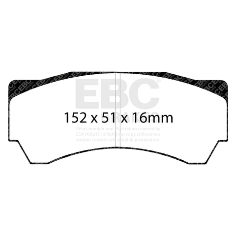 EBC Yellowstuff 4000 Series Street and Track Brake Pad Set (DP4063R)