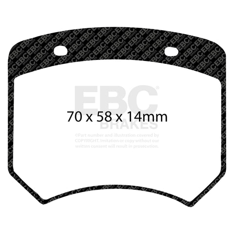 EBC Yellowstuff 4000 Series Street and Track Brake Pad Set (DP4102R)