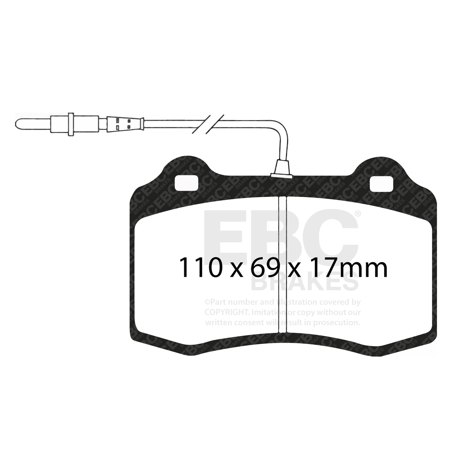 EBC Yellowstuff 4000 Series Street and Track Brake Pad Set (DP41031/2R)