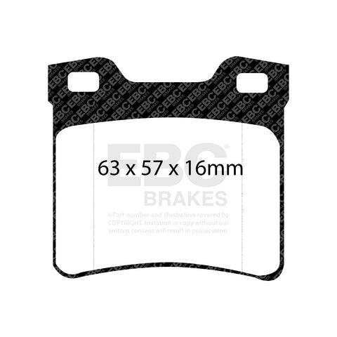 EBC Yellowstuff 4000 Series Street and Track Brake Pad Set (DP41048R)