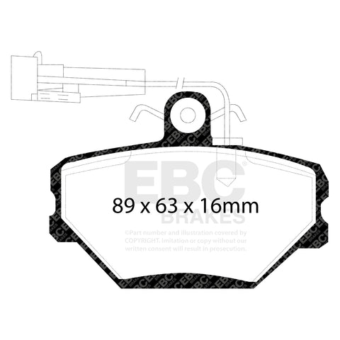 EBC Ultimax OE Replacement Brake Pad Set (DP1052/2)