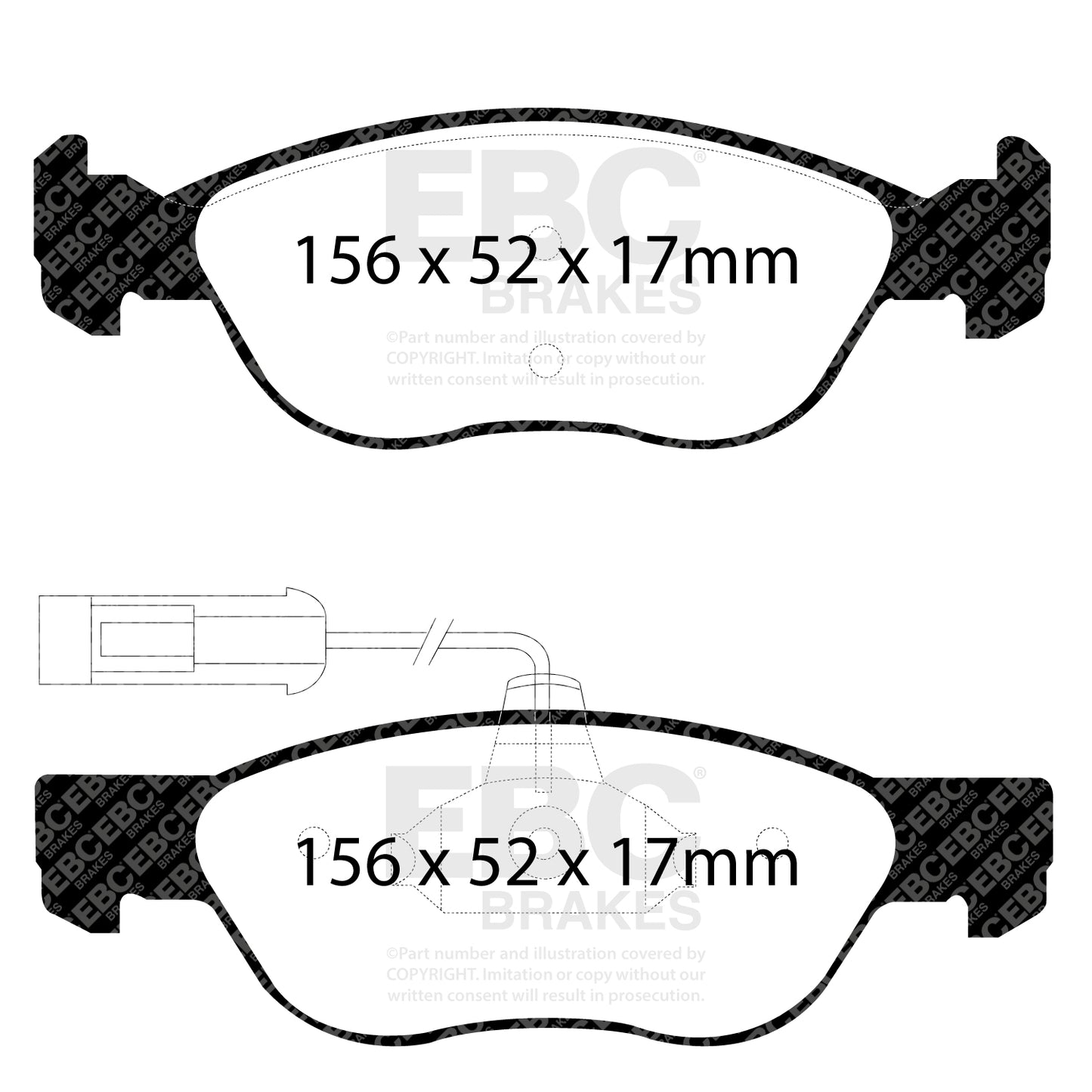 EBC Greenstuff 2000 Series Sport Brake Pad Set (DP21060/2)