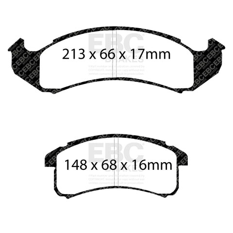 EBC Greenstuff 2000 Series Sport Brake Pad Set (DP21142)