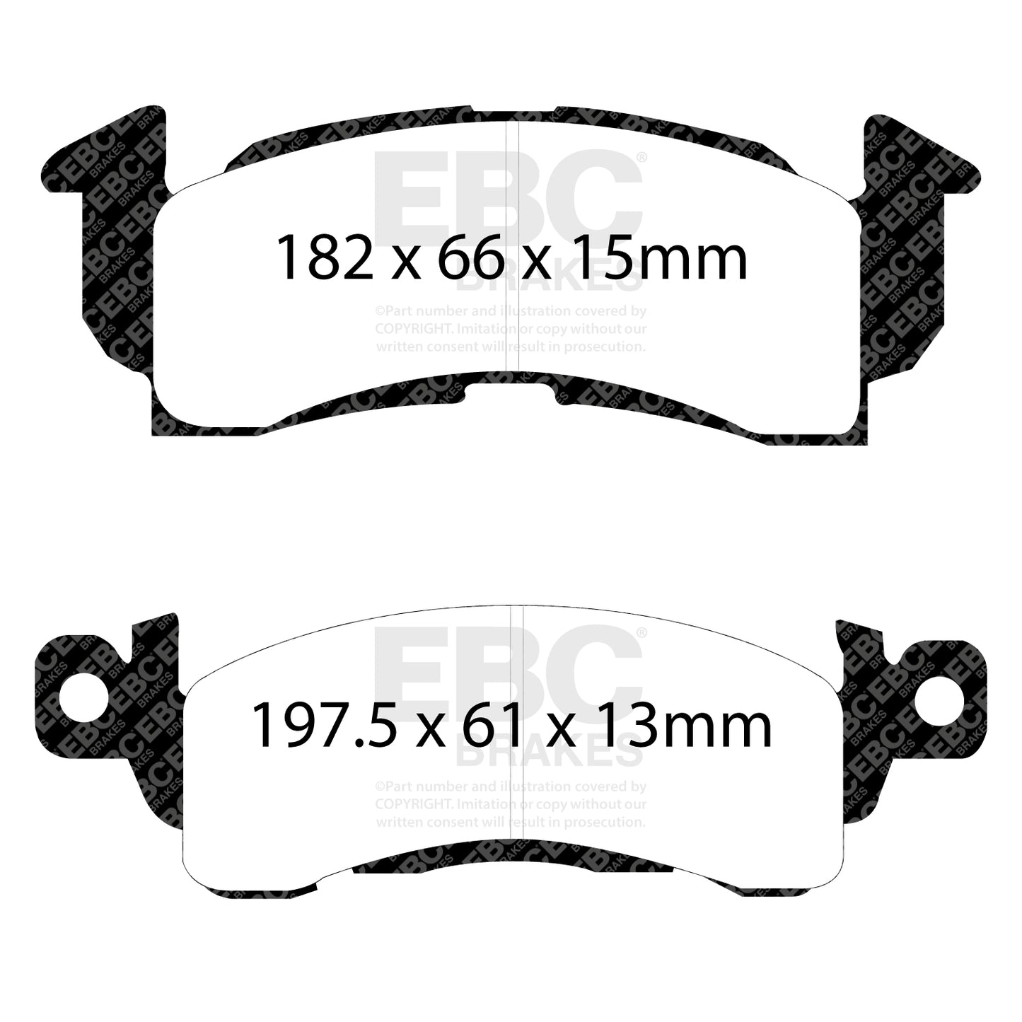 EBC Yellowstuff 4000 Series Street and Track Brake Pad Set (DP41145R)