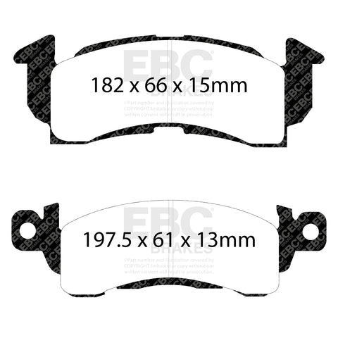 EBC Yellowstuff 4000 Series Street and Track Brake Pad Set (DP41145R)