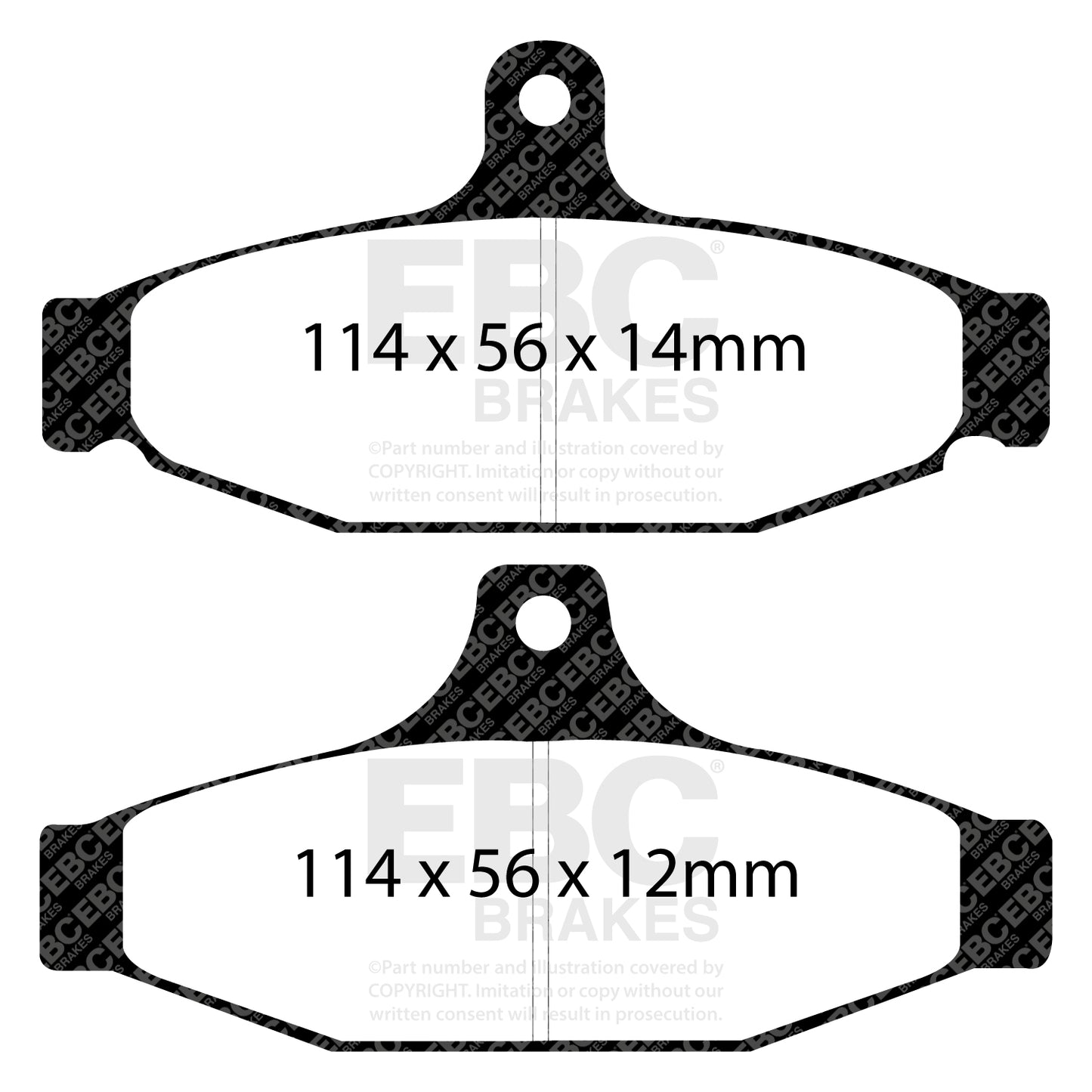 EBC Yellowstuff 4000 Series Street and Track Brake Pad Set (DP41167R)