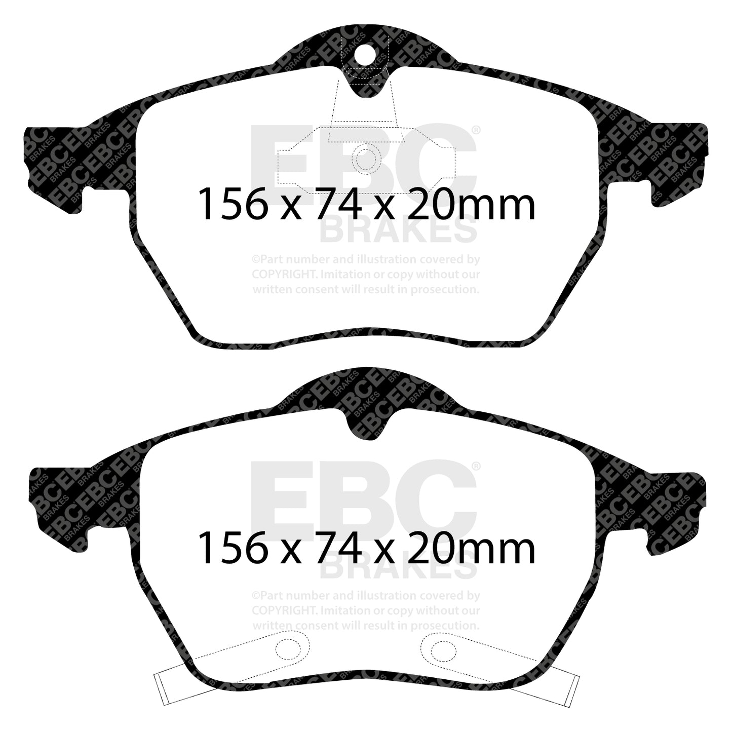 EBC Yellowstuff 4000 Series Street and Track Brake Pad Set (DP41187R)