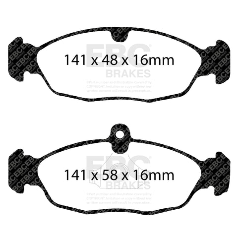 EBC Greenstuff 2000 Series Sport Brake Pad Set (DP21198)