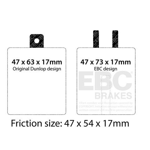 EBC Yellowstuff 4000 Series Street and Track Brake Pad Set (DP4120R)