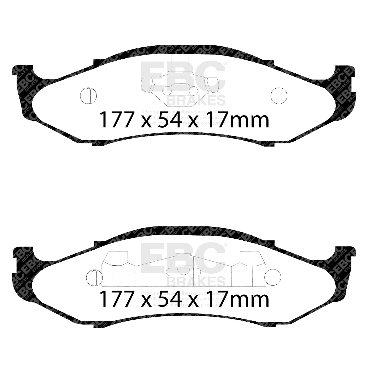 EBC Yellowstuff 4000 Series Street and Track Brake Pad Set (DP41255R)