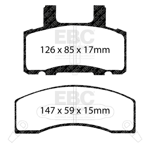 EBC Yellowstuff Pad and 2-pc Floating Disc Kit FULL VEHICLE - (P2DK034Y)