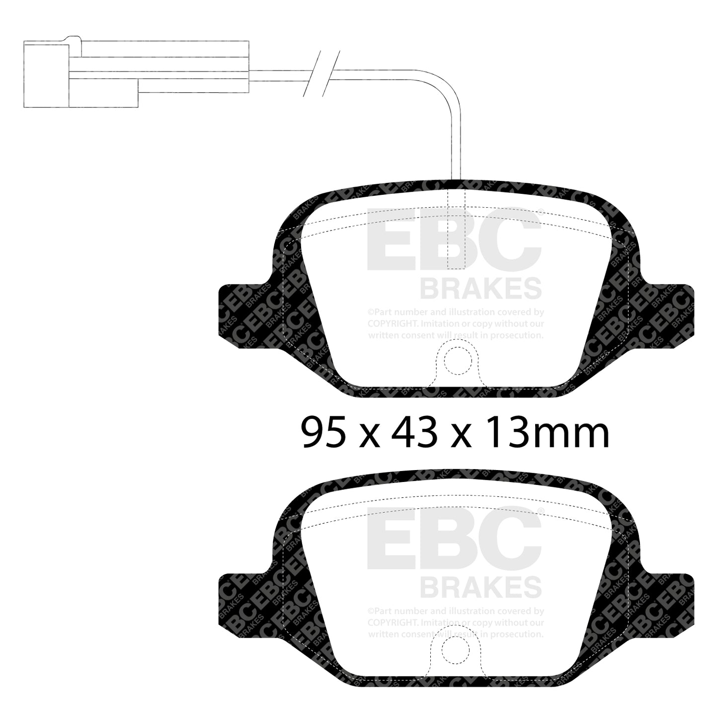 EBC Yellowstuff 4000 Series Street and Track Brake Pad Set (DP41338/2R)