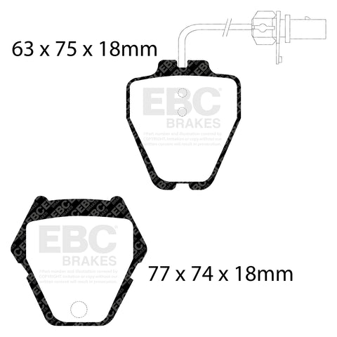 EBC Greenstuff 2000 Series Sport Brake Pad Set (DP21348)