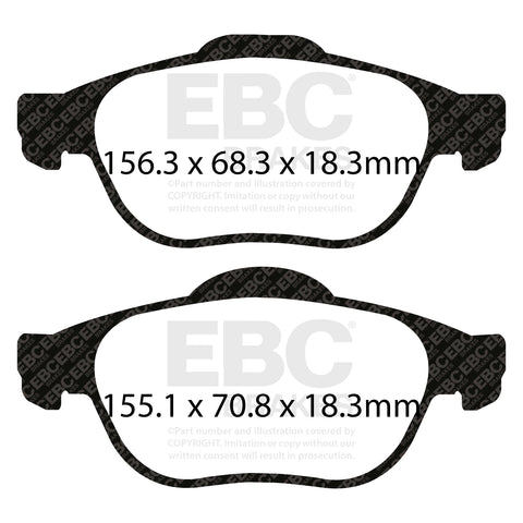 EBC Greenstuff 2000 Series Sport Brake Pad Set (DP21353/2)