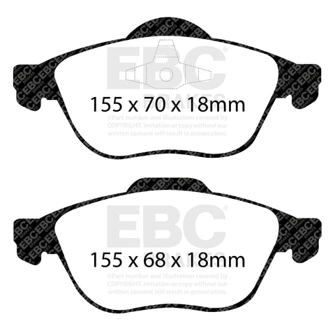 EBC Yellowstuff 4000 Series Street and Track Brake Pad Set (DP41353R)