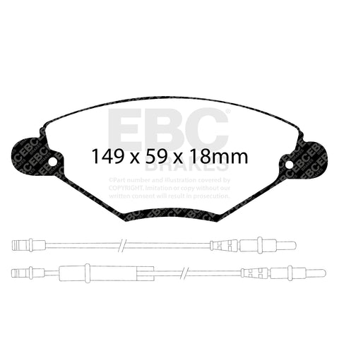 EBC Greenstuff 2000 Series Sport Brake Pad Set (DP21371)