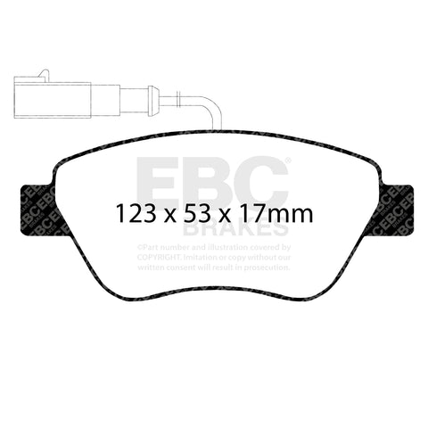 EBC Greenstuff 2000 Series Sport Brake Pad Set (DP21384/2)