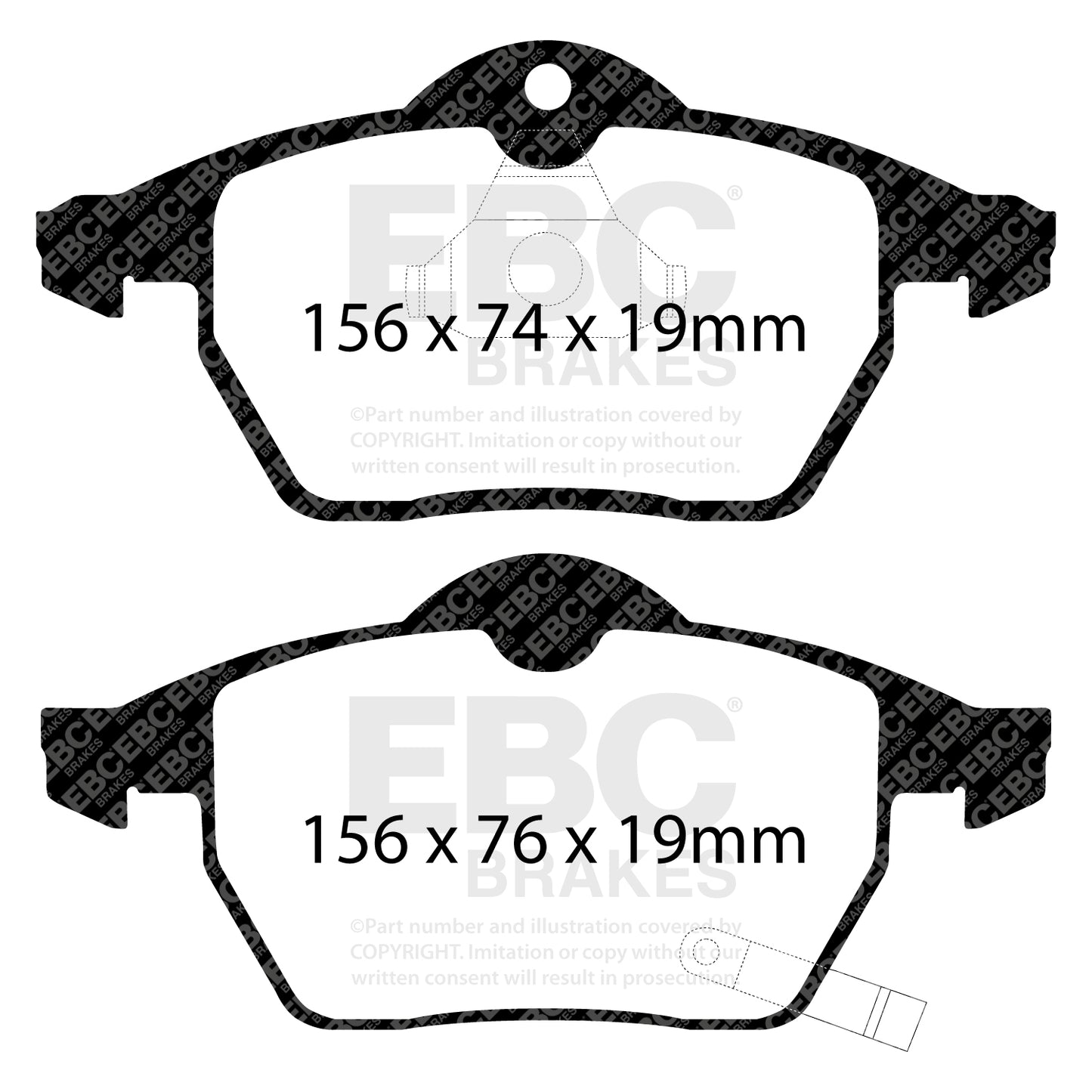 EBC Yellowstuff 4000 Series Street and Track Brake Pad Set (DP41443R)