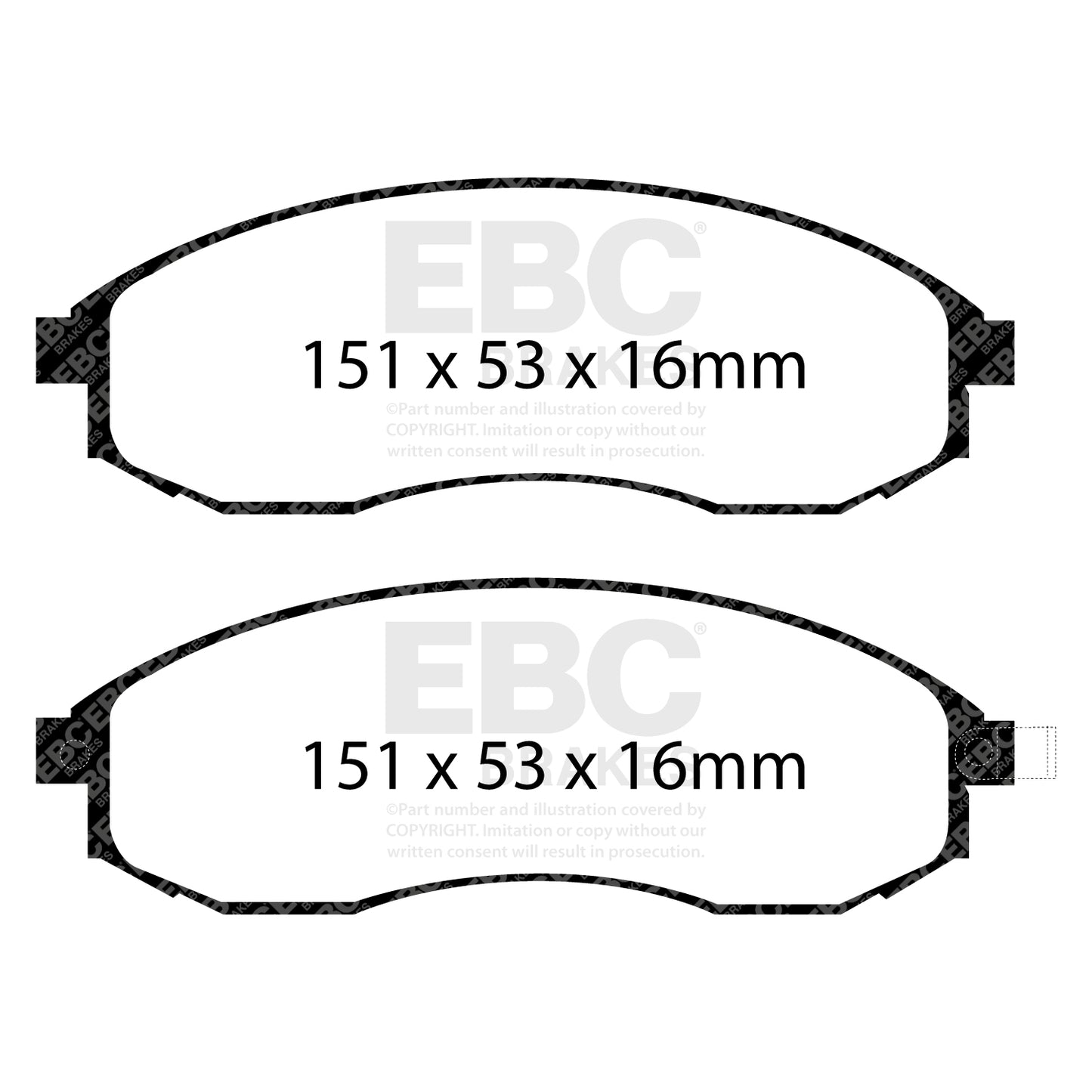 EBC Greenstuff 6000 Series Truck and SUV Brake Pad Set (DP61489)