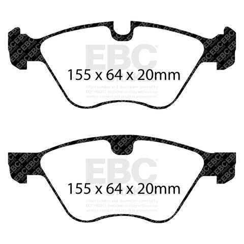 EBC Yellowstuff 4000 Series Street and Track Brake Pad Set (DP41493R)