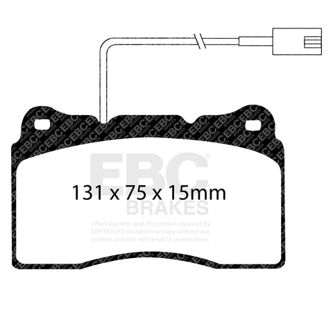 EBC Yellowstuff 4000 Series Street and Track Brake Pad Set (DP41540R)