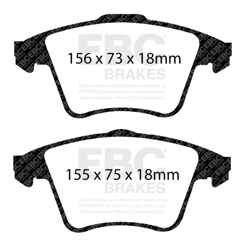 EBC Greenstuff 2000 Series Sport Brake Pad Set (DP21556)