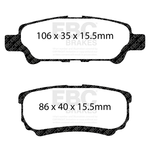 EBC Greenstuff 2000 Series Sport Brake Pad Set (DP21563)