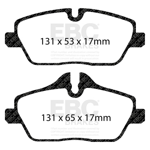 EBC Yellowstuff 4000 Series Street and Track Brake Pad Set (DP41578R)