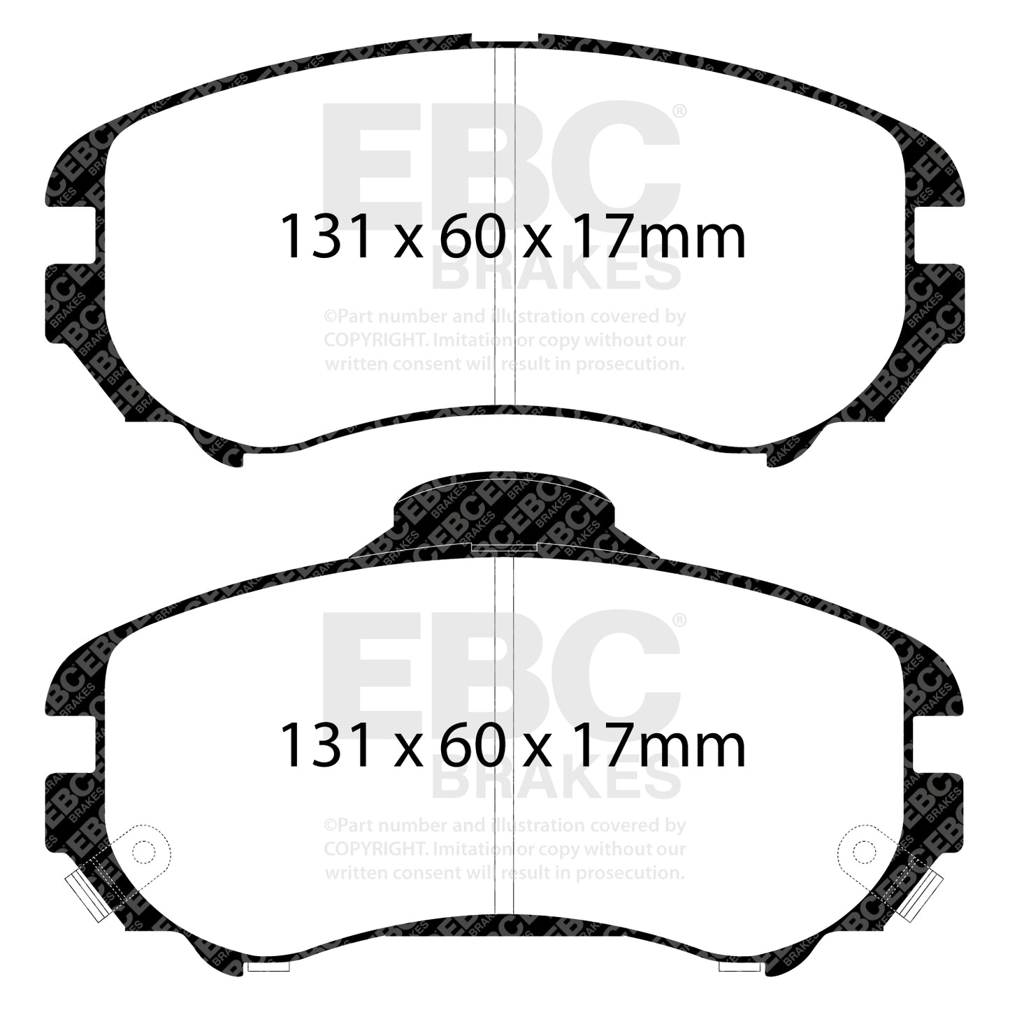 EBC Yellowstuff 4000 Series Street and Track Brake Pad Set (DP41643R)