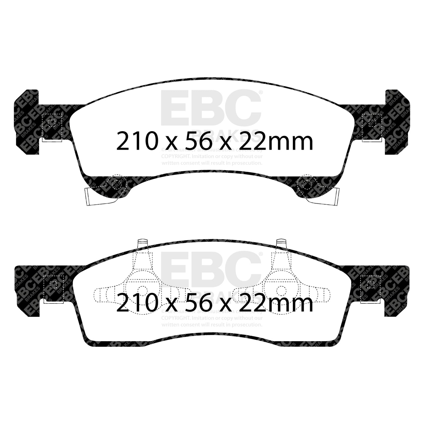 EBC Greenstuff 6000 Series Truck and SUV Brake Pad Set (DP61651)