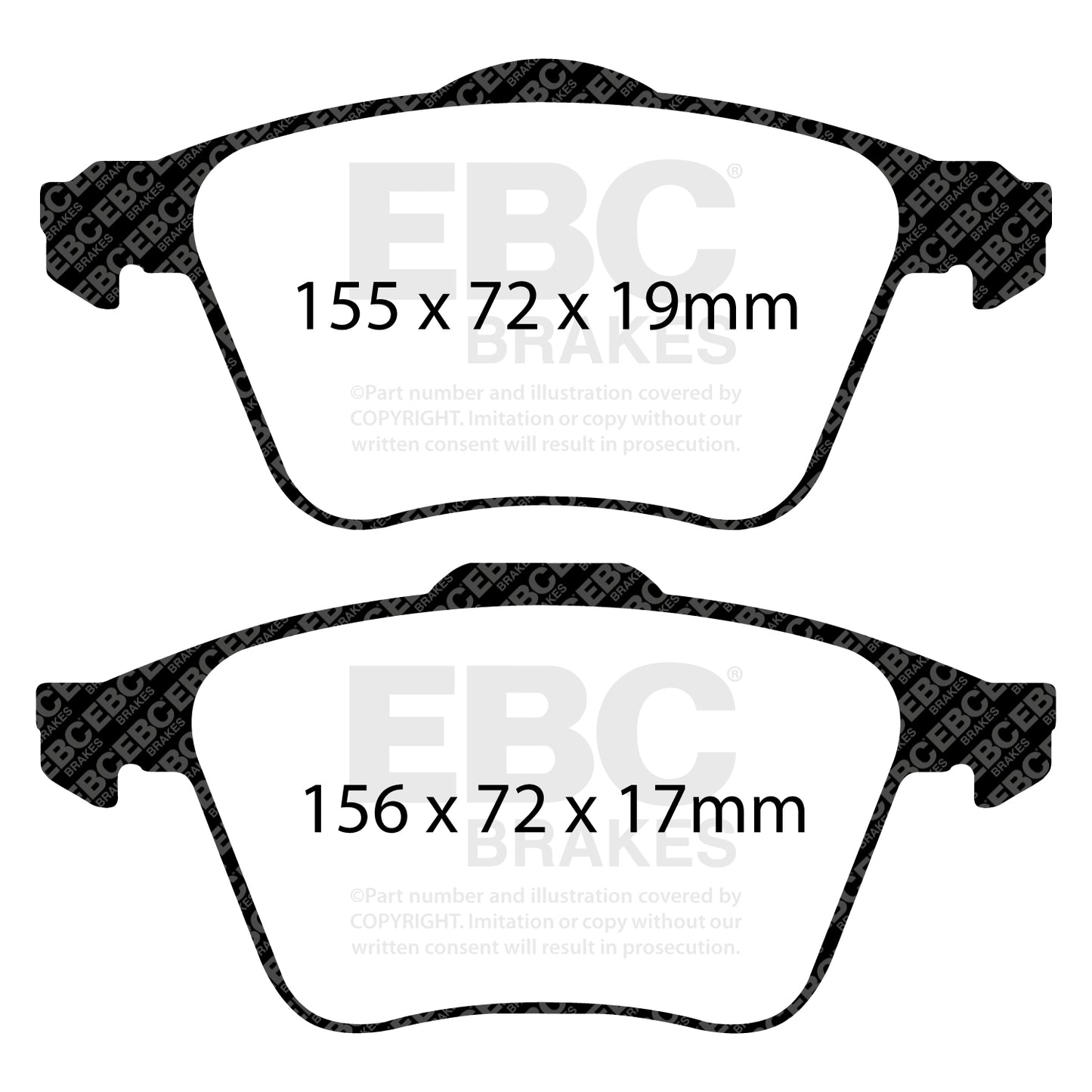 EBC Greenstuff 6000 Series Truck and SUV Brake Pad Set (DP61679)