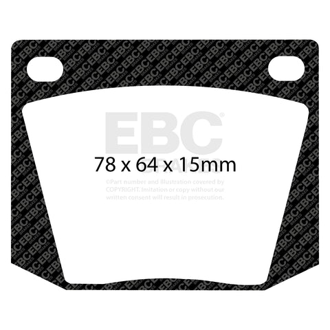 EBC Yellowstuff 4000 Series Street and Track Brake Pad Set (DP4169R)