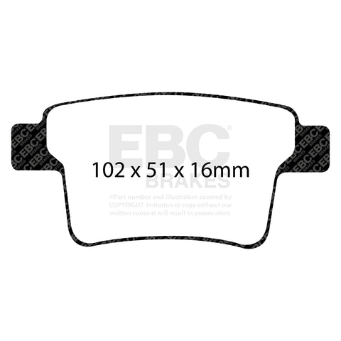 EBC Greenstuff 2000 Series Sport Brake Pad Set (DP21731)