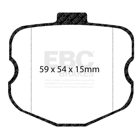 EBC Yellowstuff 4000 Series Street and Track Brake Pad Set (DP41771R)