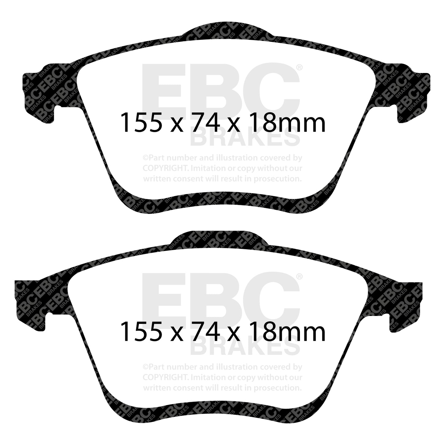 EBC Yellowstuff 4000 Series Street and Track Brake Pad Set (DP41773R)