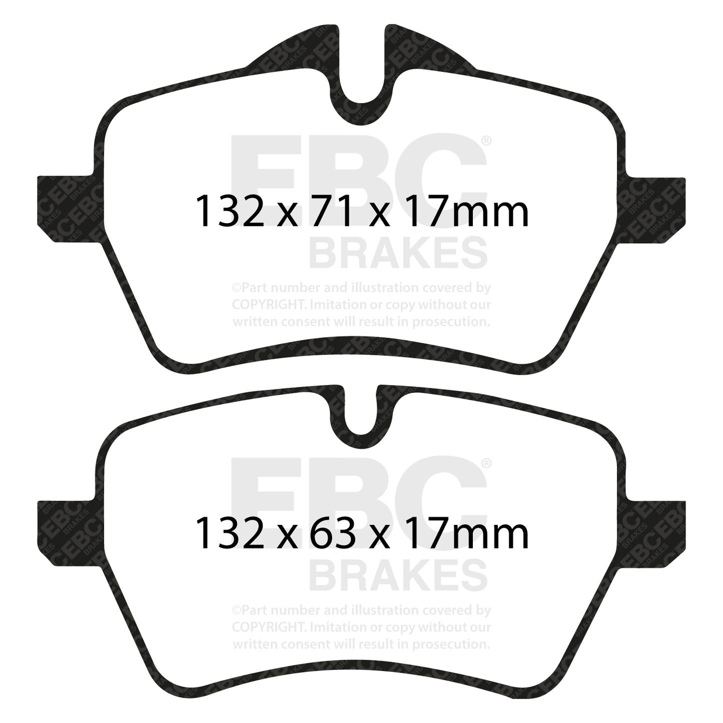 EBC Yellowstuff 4000 Series Street and Track Brake Pad Set (DP41789R)