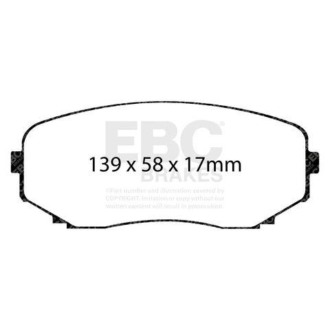 EBC Yellowstuff 4000 Series Street and Track Brake Pad Set (DP41794R)