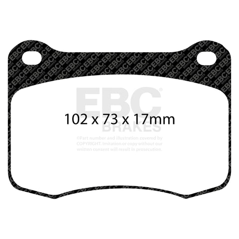 EBC Yellowstuff 4000 Series Street and Track Brake Pad Set (DP41820R)