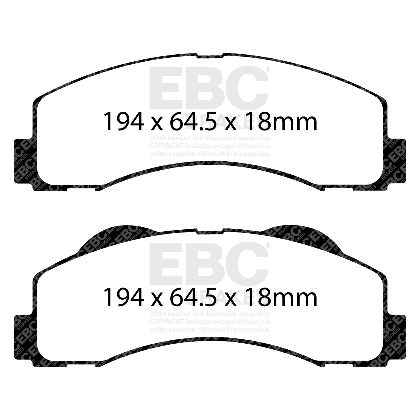 EBC Ultimax OE Replacement Brake Pad Set (DP1855)