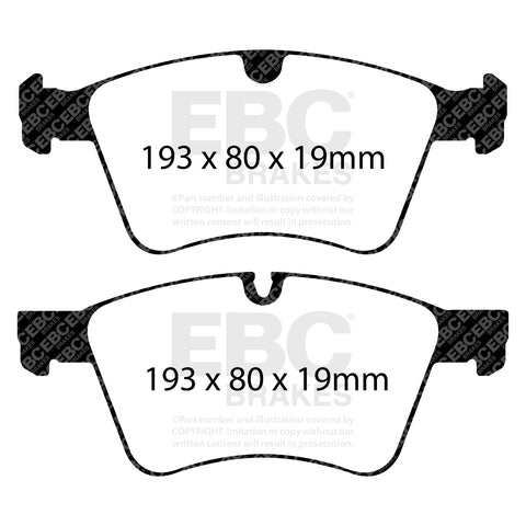 EBC Yellowstuff 4000 Series Street and Track Brake Pad Set (DP41860R)