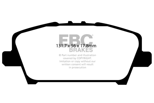 EBC Yellowstuff 4000 Series Street and Track Brake Pad Set (DP41901R)