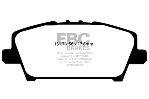 EBC Yellowstuff 4000 Series Street and Track Brake Pad Set (DP41901R)