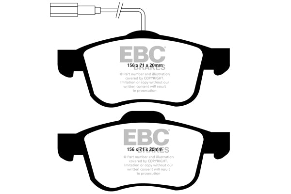 EBC Yellowstuff 4000 Series Street and Track Brake Pad Set (DP41904R)