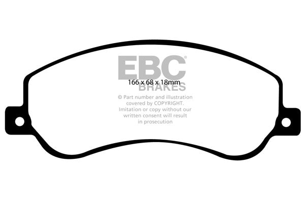 EBC Yellowstuff 4000 Series Street and Track Brake Pad Set (DP41917R)