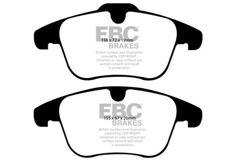 EBC Yellowstuff 4000 Series Street and Track Brake Pad Set (DP41932R)