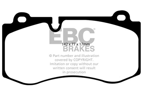 EBC Yellowstuff 4000 Series Street and Track Brake Pad Set (DP41943R)