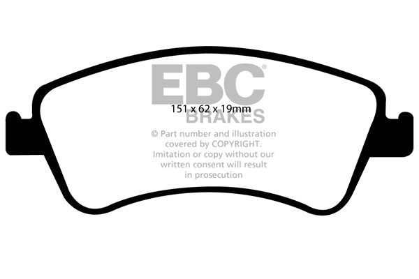 EBC Greenstuff 2000 Series Sport Brake Pad Set (DP21950)