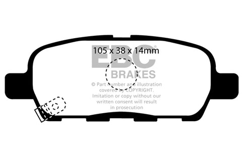 EBC Greenstuff 2000 Series Sport Brake Pad Set (DP21955)